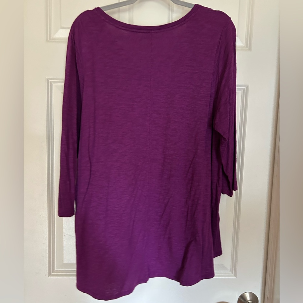 Chico's Ultimate Tee Lightweight Set -Open-Front Coverup & 3/4” Sleeve Top EUC - Picture 4 of 7